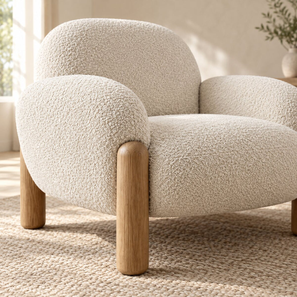 Linden Bouclé Lounge Chair