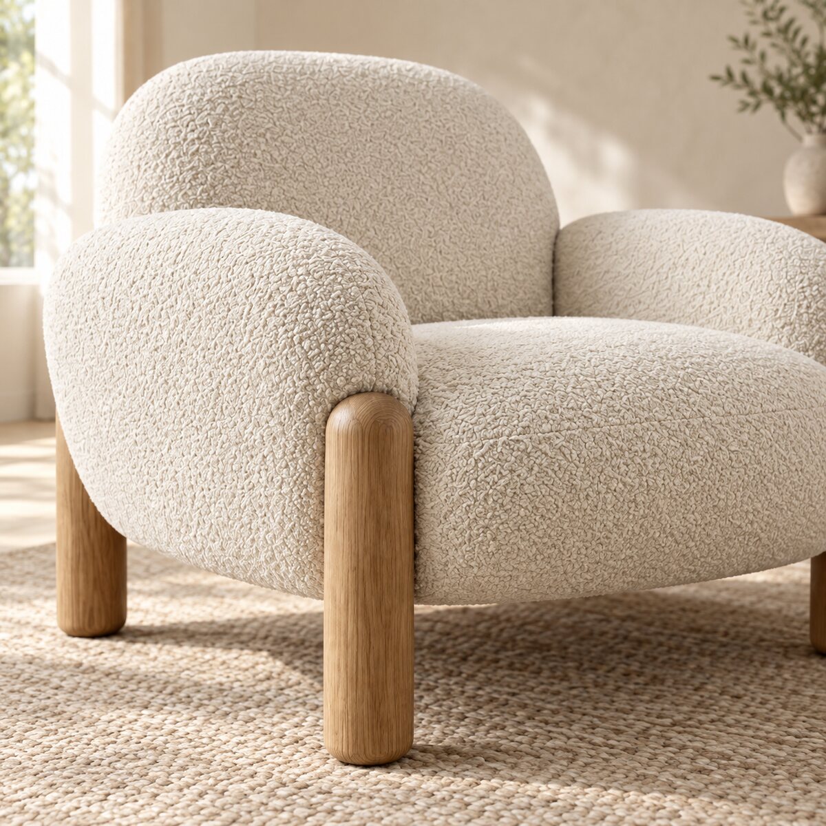 Linden Bouclé Lounge Chair