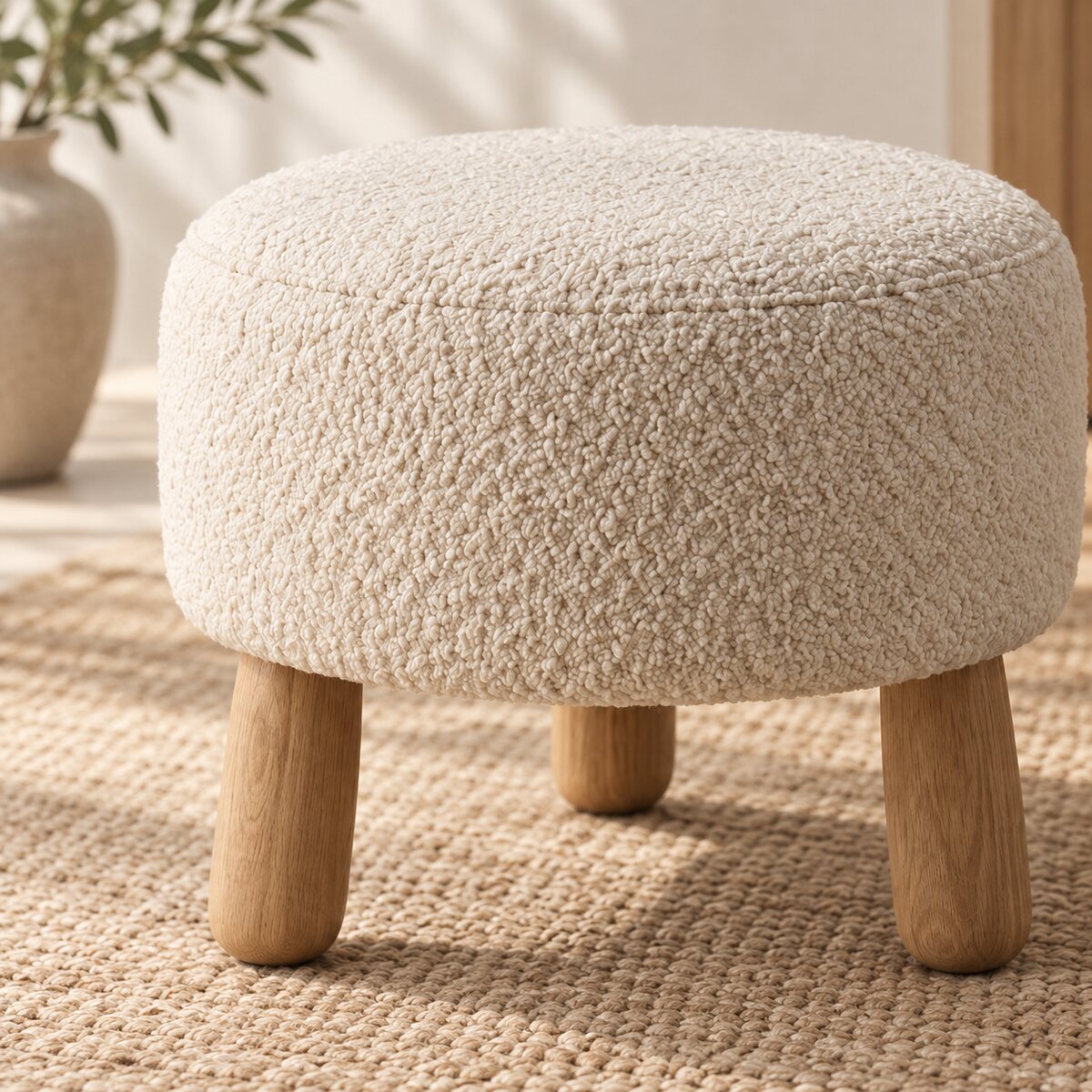 Alder Bouclé Ottoman