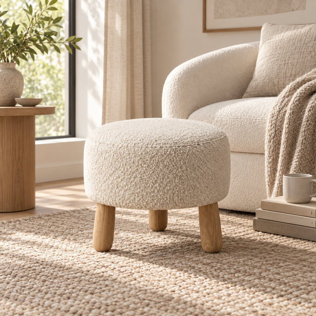 Alder Bouclé Ottoman