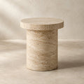 Haven Travertine Side Table
