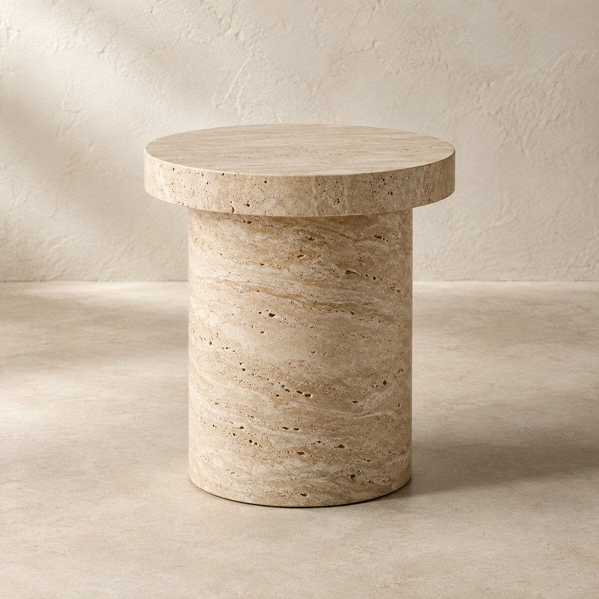 Haven Travertine Side Table