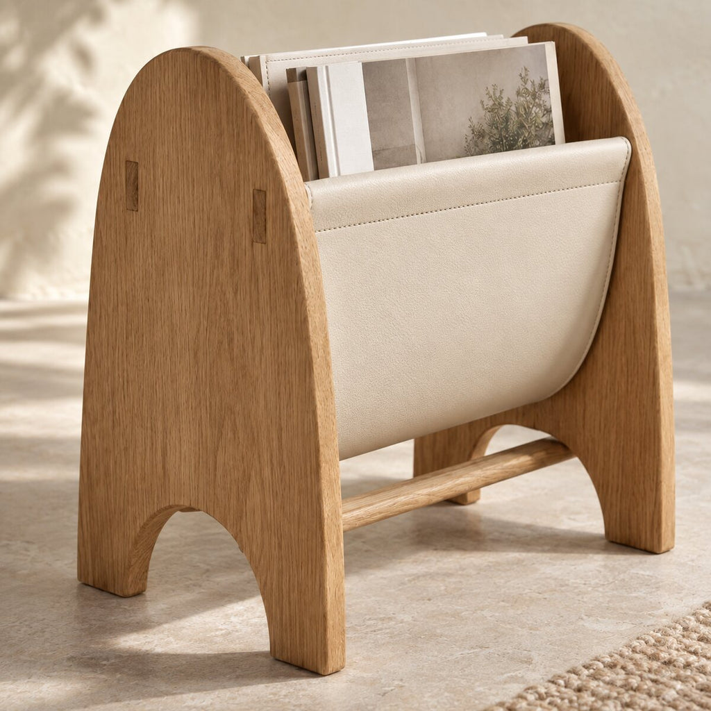 Cove Oak Magazine Rack