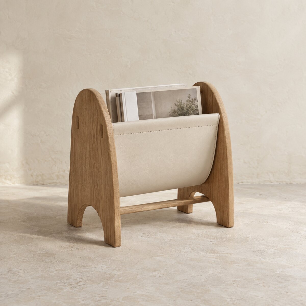 Cove Oak Magazine Rack