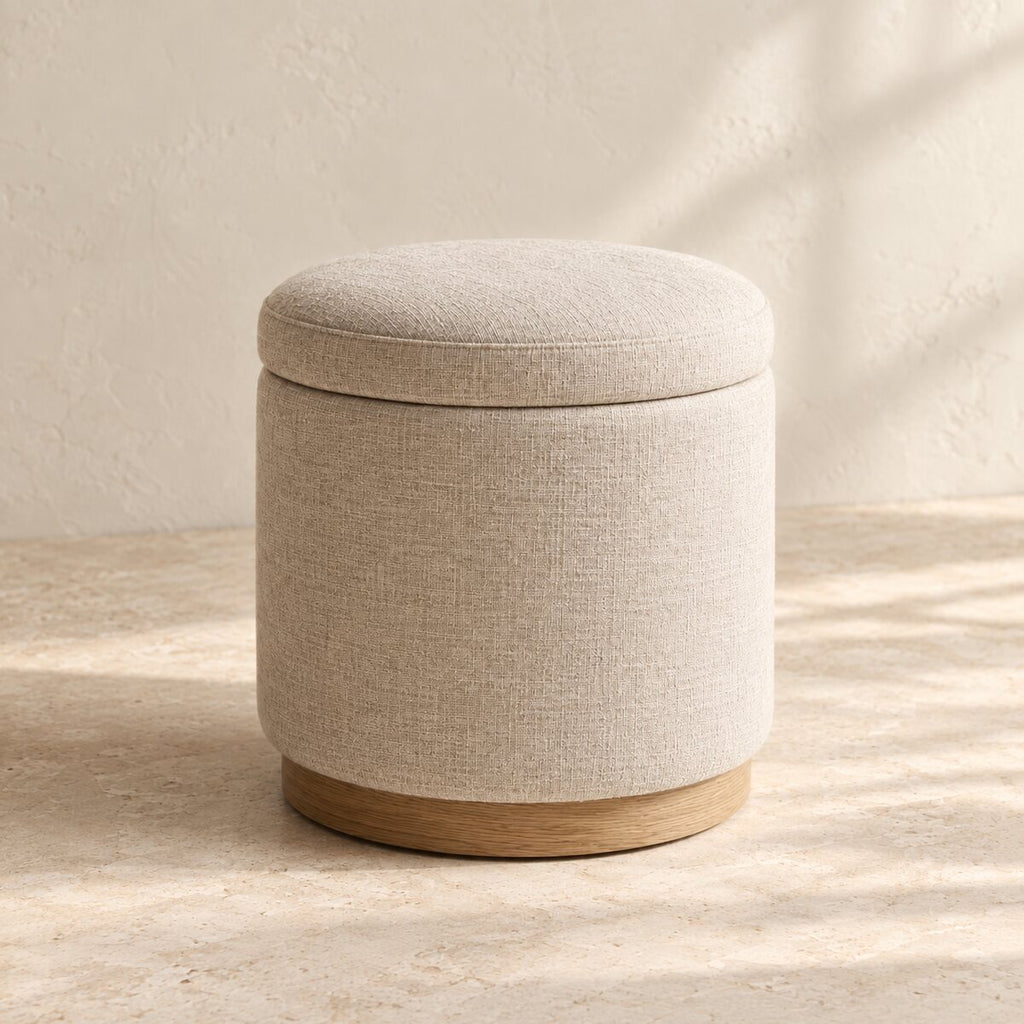 Elowen Linen Storage Stool