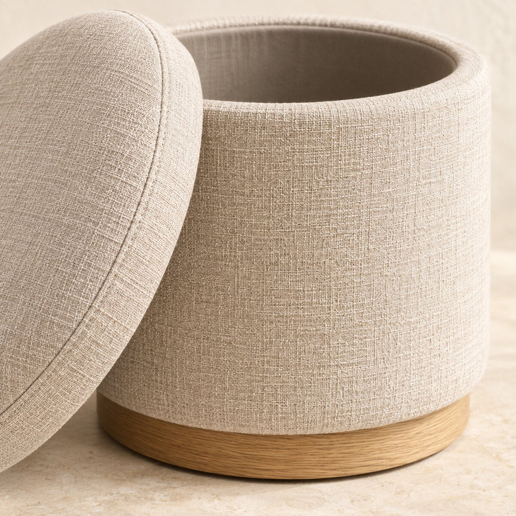 Elowen Linen Storage Stool