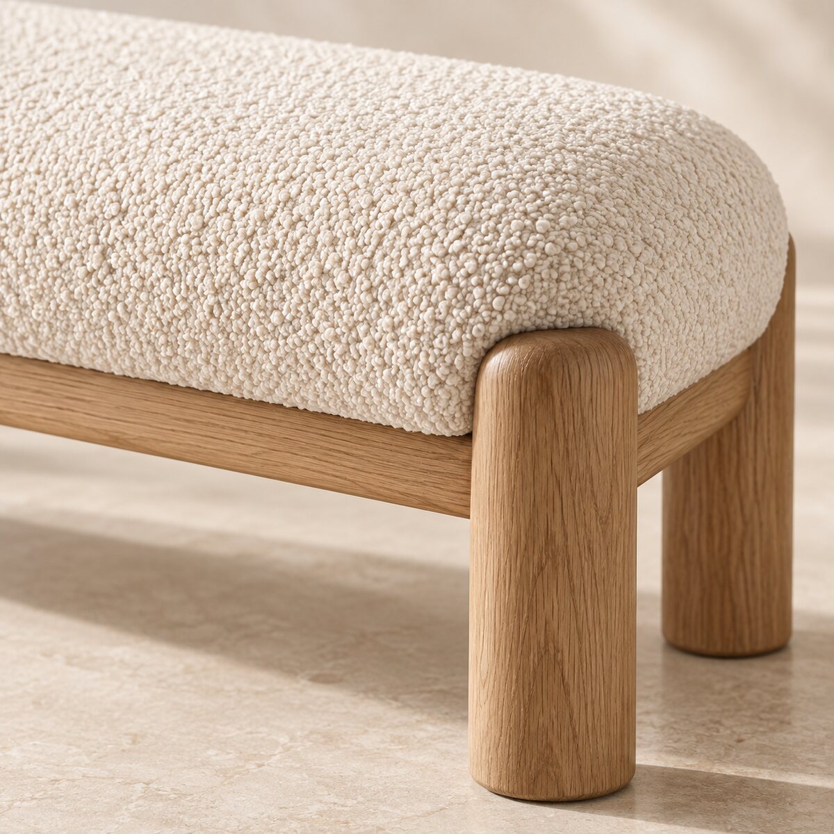 Rowan Bouclé Bedroom Bench