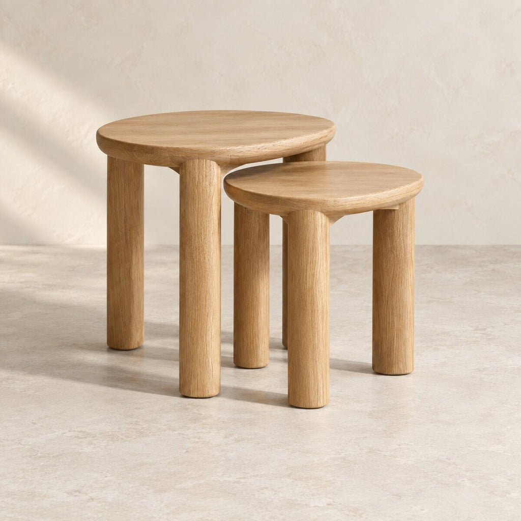 Mira Oak Nesting Tables