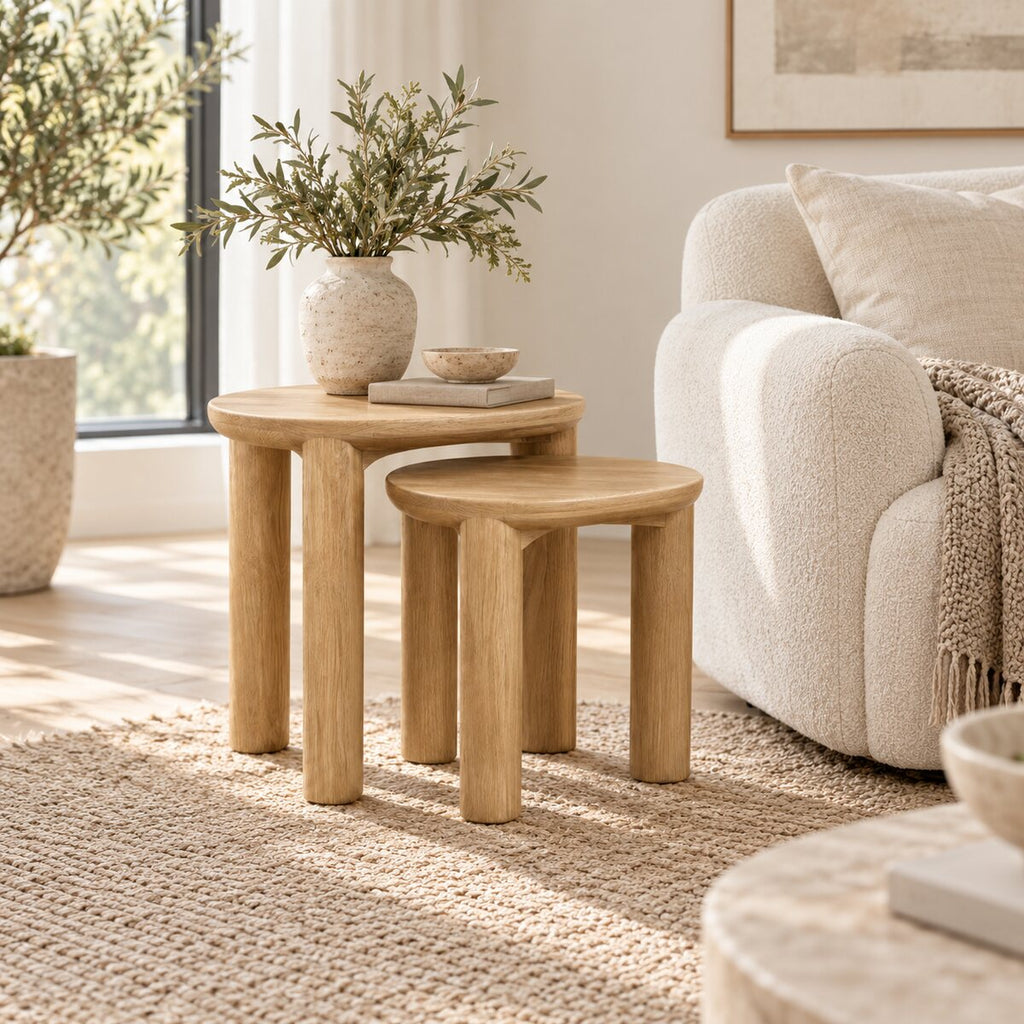 Mira Oak Nesting Tables