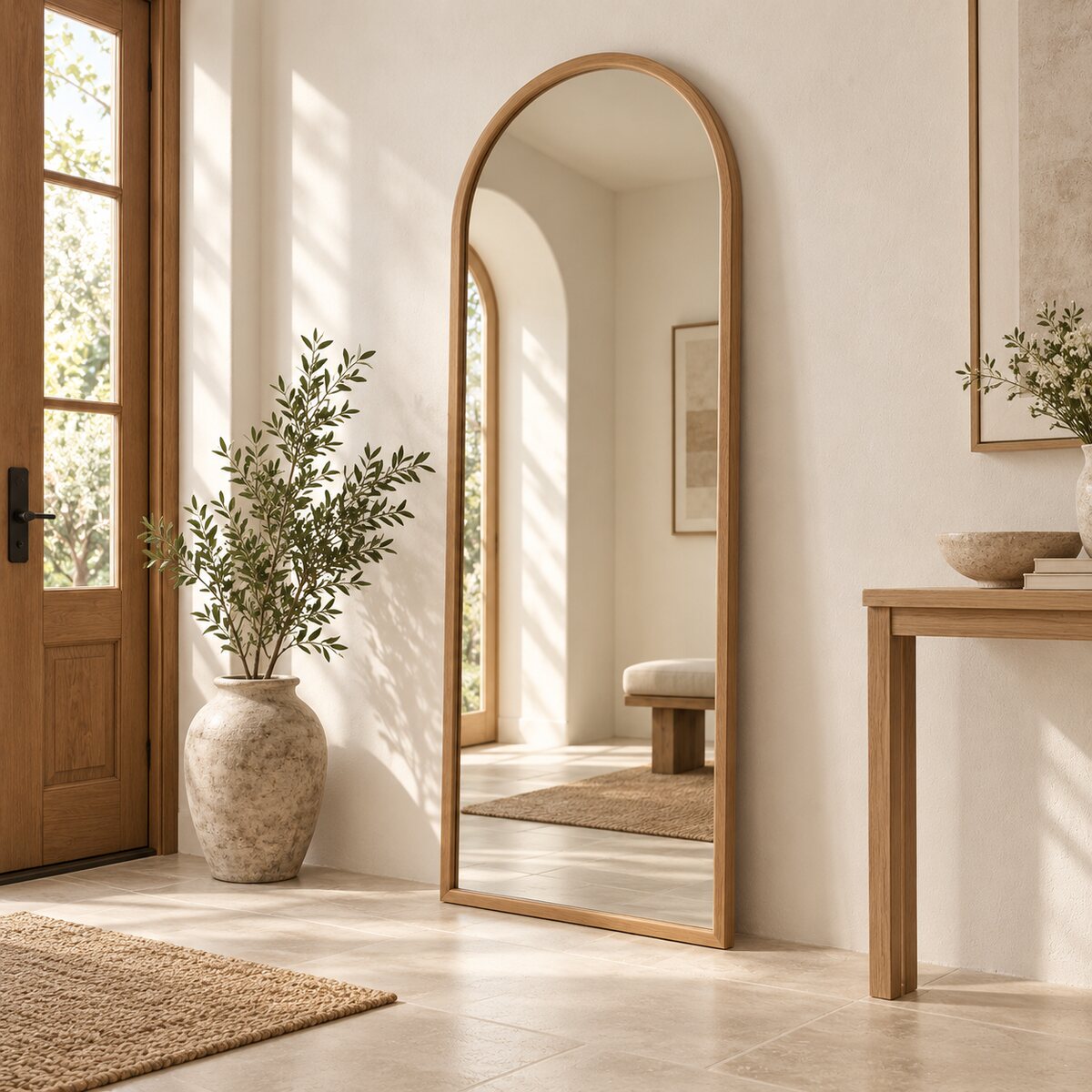 Ridge Arched Wall Mirror